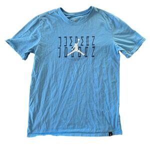 Jordan Jumpman Graphic Tee Mens M Blue Streetwear Basketball Urban Hip Hop Y2K‎
